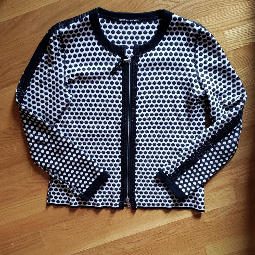 MARC CAIN spotty zip front cardigan jacket 12